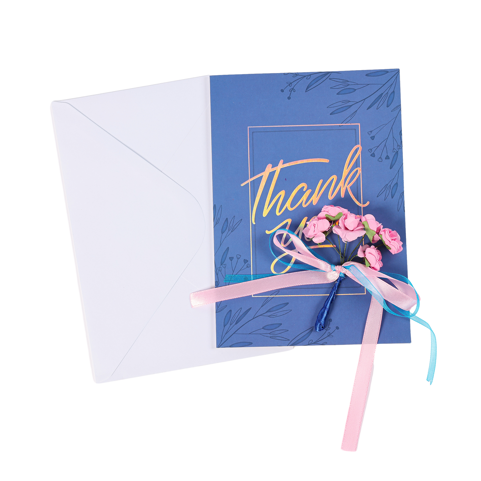 Small bouquet thank you greeting card BA014